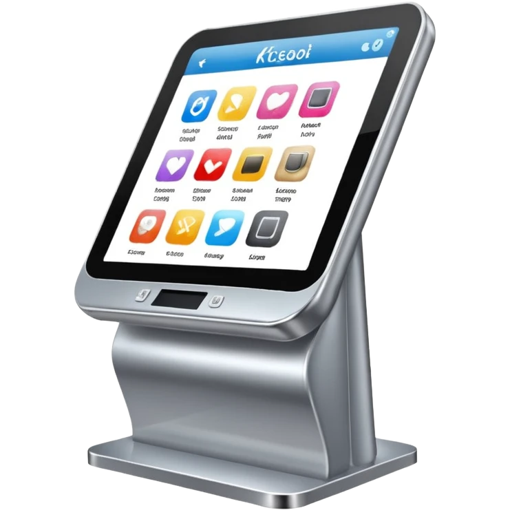 digital kiosk for shopping emoji