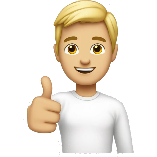 whiteboy with thumbsup emoji