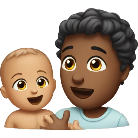 talking with baby emoji