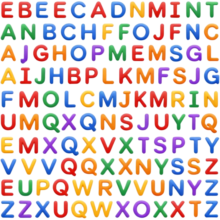 Make the full alphabet  emoji