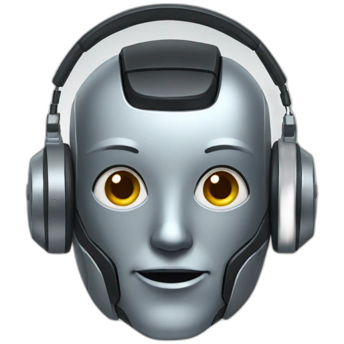 Robot wearing an Earpiece emoji