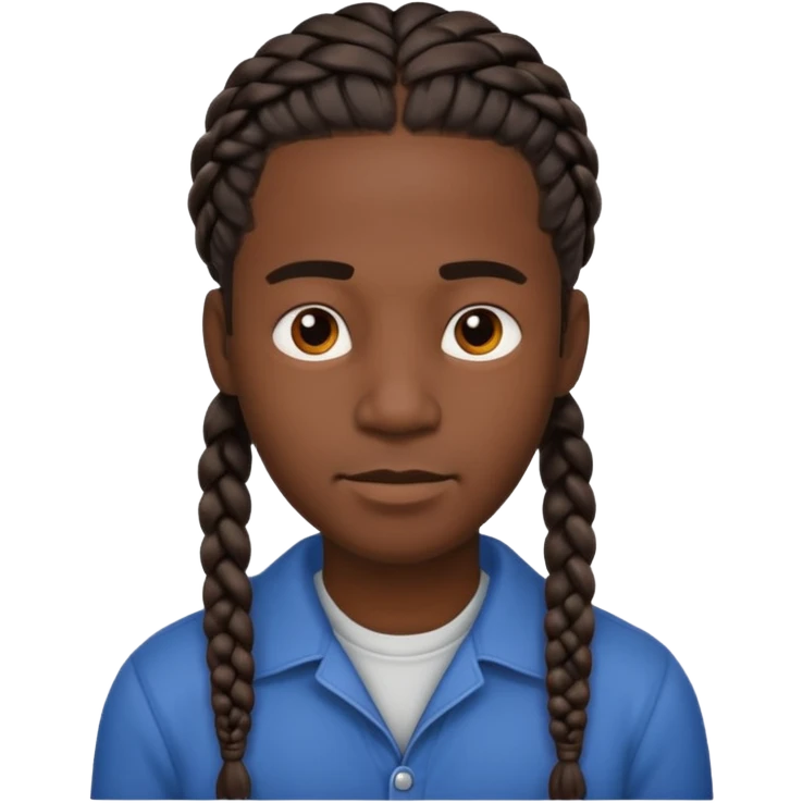 Hazme un emoji de un hombre negro con trenzas emoji