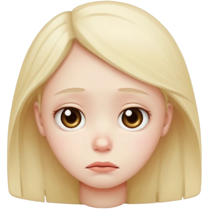 a sad but tender little face emoji