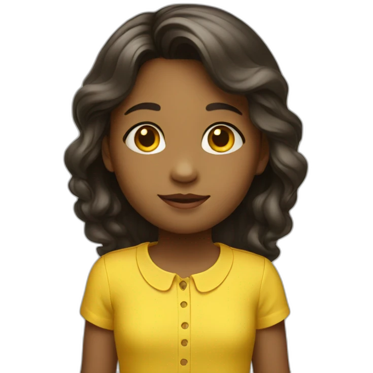 little girl with a yellow blouse emoji