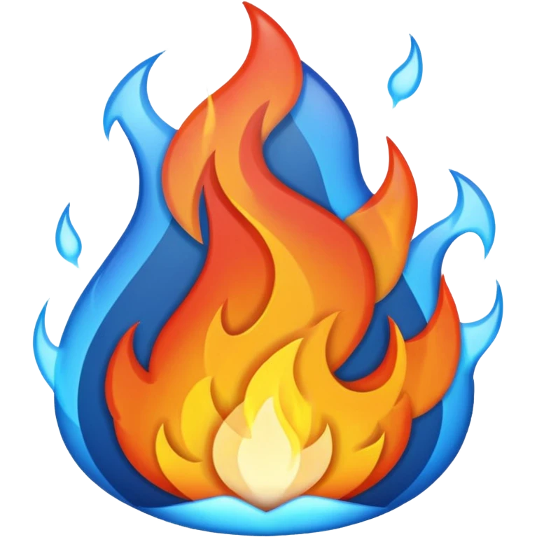 Fire blue emoji