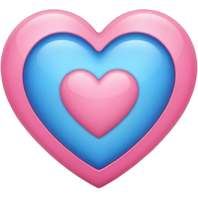 Emoji de coração azul e rosa emoji