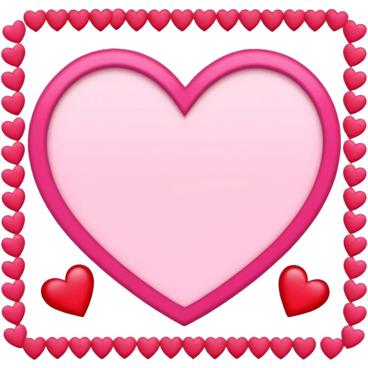 pink border decorated with tiny hearts emoji