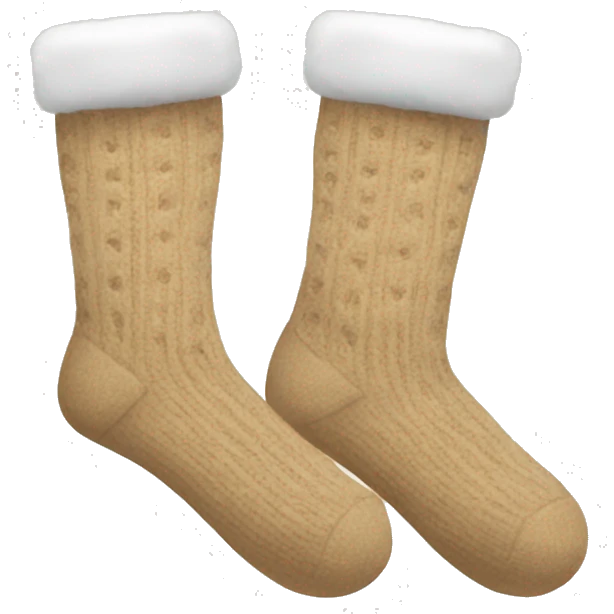 Beige-winter-socks emoji