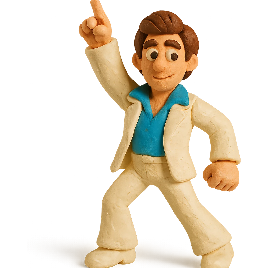 disco dancing man, white outfit, brown hair emoji