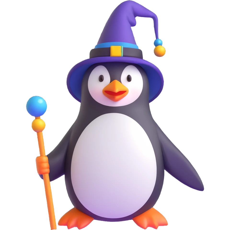 penguin wizard emoji