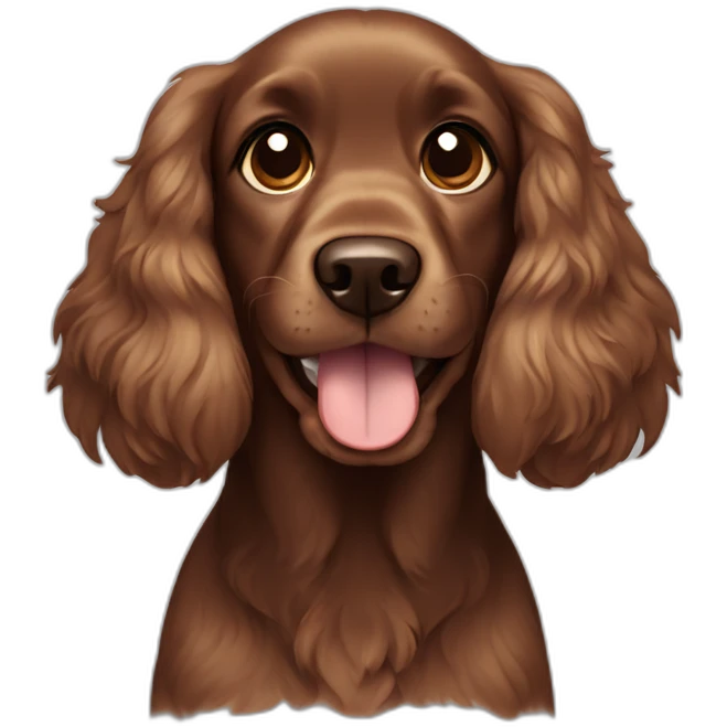 total brown cocker spaniel smailing emoji