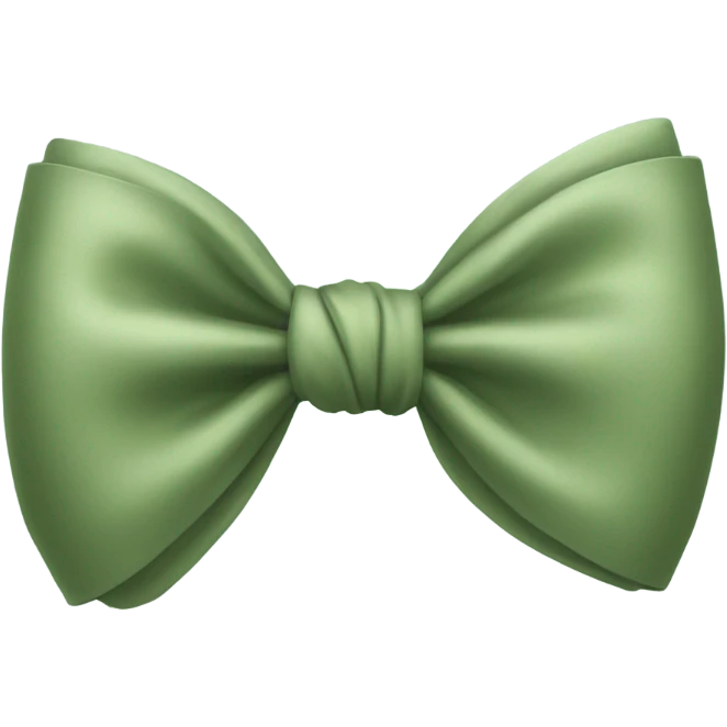 sage green bow emoji