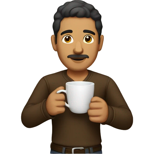 Mexican man holding a cup  emoji