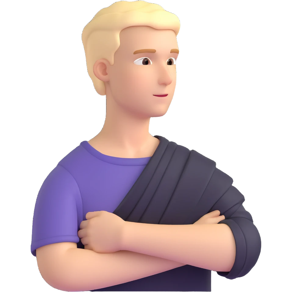 white young man's shoulder, just the shoulder area emoji