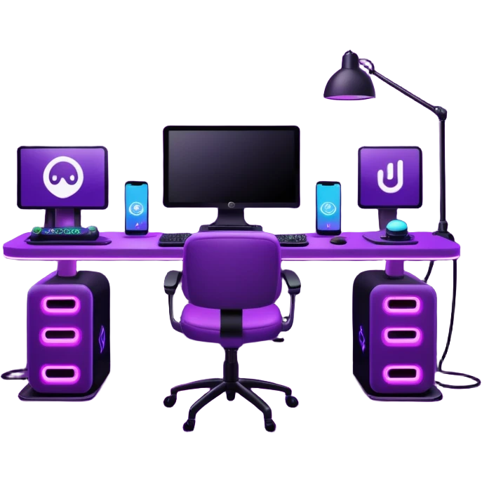 purple gaming setup emoji