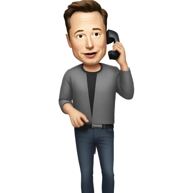elon musk hablando por telefono emoji