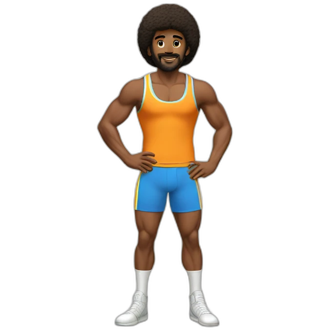 Classic 70s workout clothes for men emoji