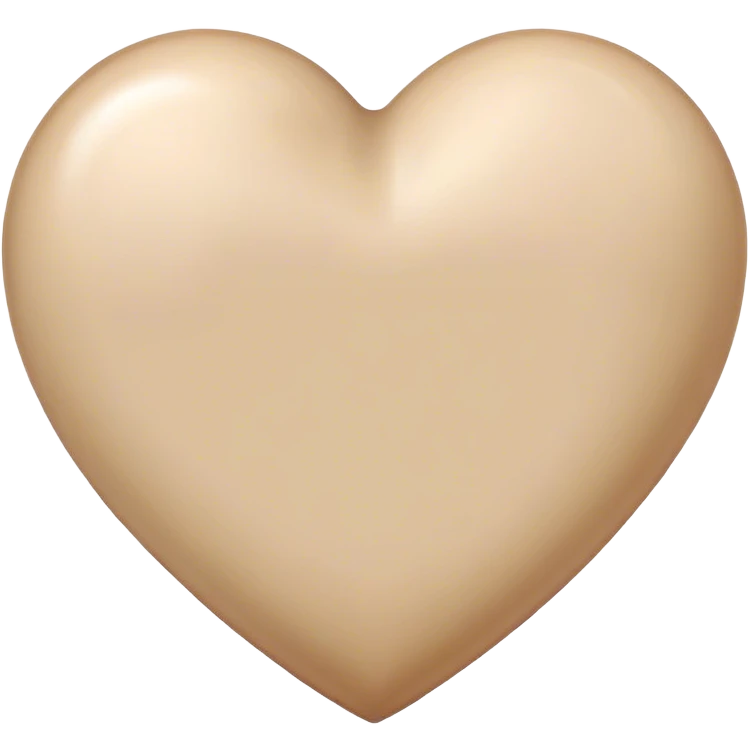beige heart emoji