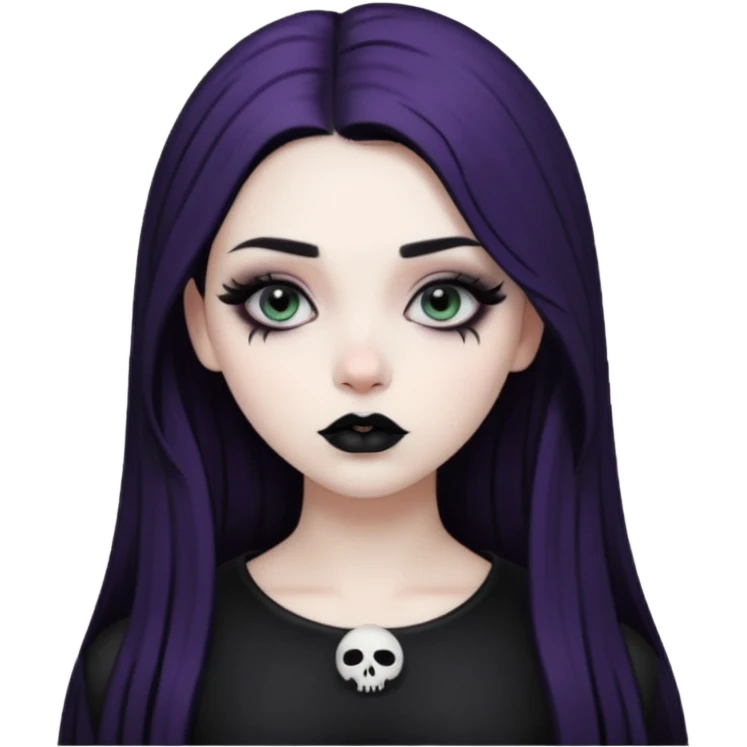 goth girl  diffrent styles emoji