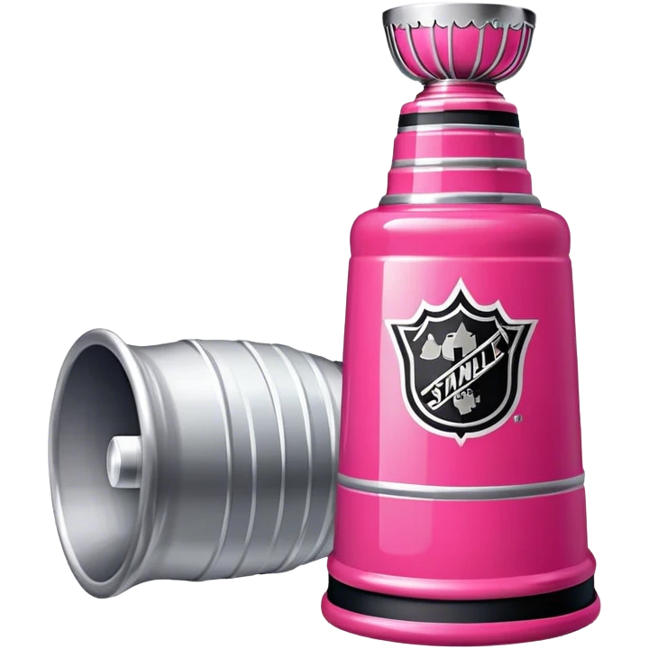 A Stanley cup pink emoji