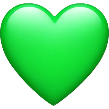 iphone green heart emoji