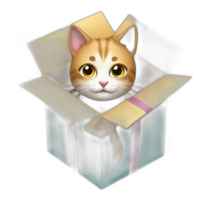 cat in gift box emoji