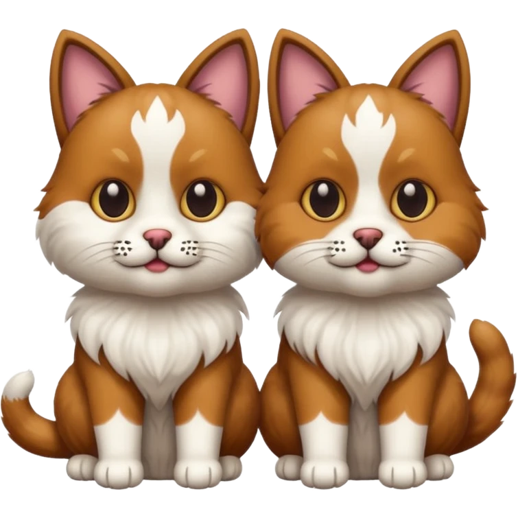 cat and dog one body emoji