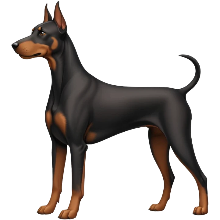 A doberman dog emoji
