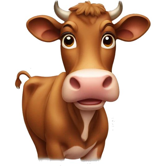 brown cow emoji