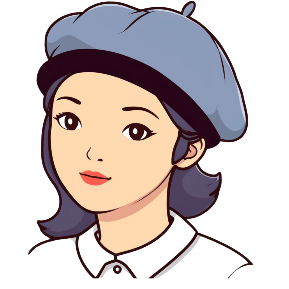 Parisian woman wearing a beret hat emoji