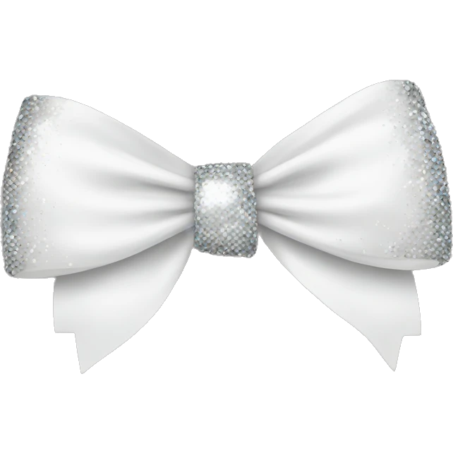 White bow with sequins emoji