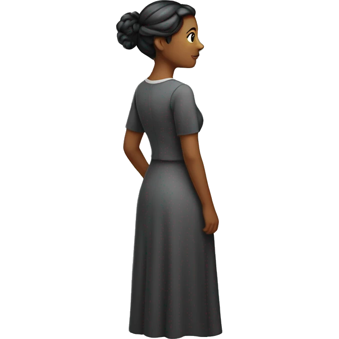 Lady turned back standing  emoji