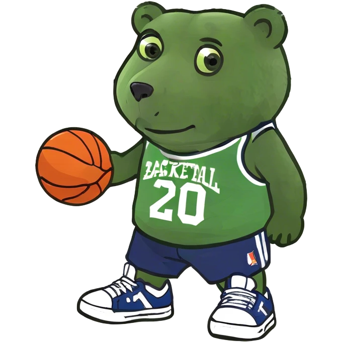 Bear playing basketball emoji