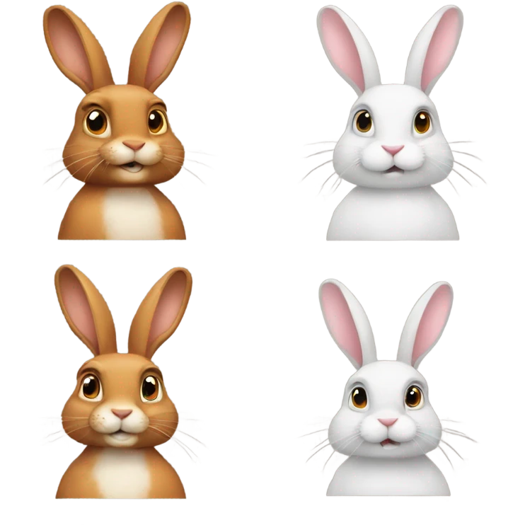 difference between a hare and a rabbit emoji