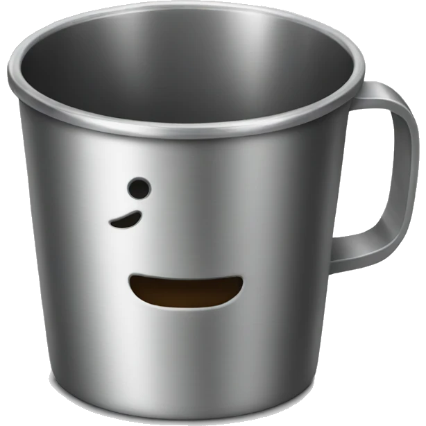 Stain steel cup emoji