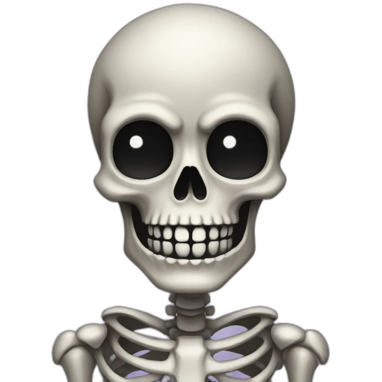 spooky scary skeleton emoji