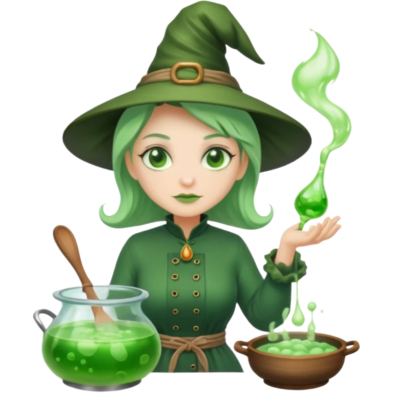 green witch cooking potion emoji