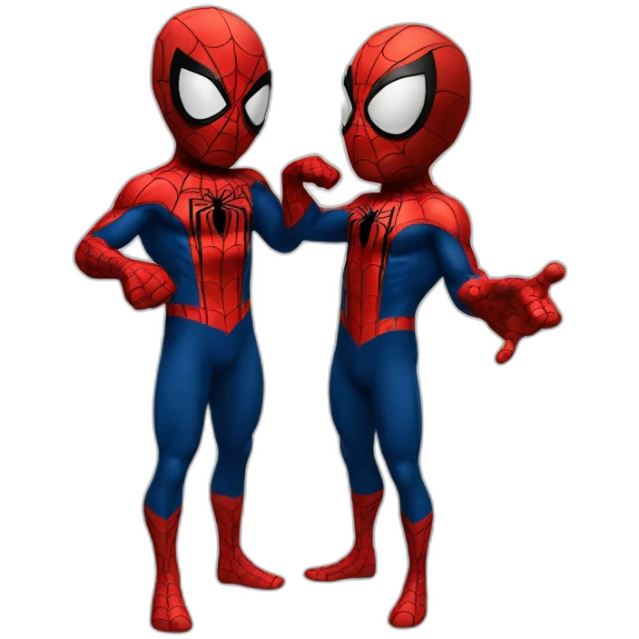 two spiderman pointing fingers emoji