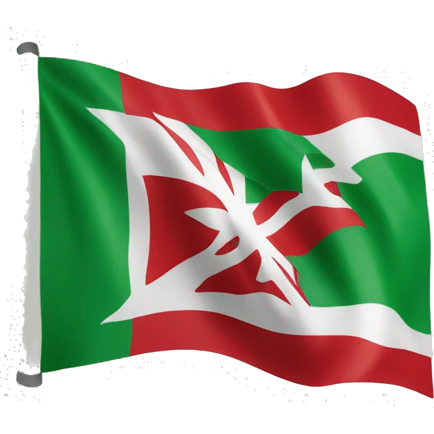 basque country flag with no filter. As all emoji flags are. emoji