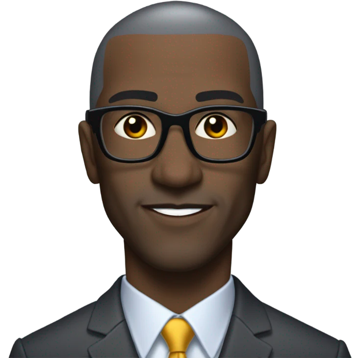 Shannon sharp with round faced suit and glasses and buzz cut and small eyes and over 50 small gray bearded receding hairline and small black eyes emoji