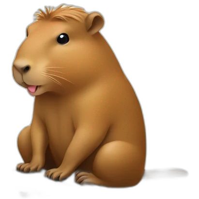 Capybara working on the laptop emoji