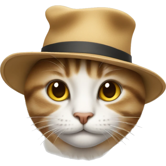 Cat wearing a hat emoji