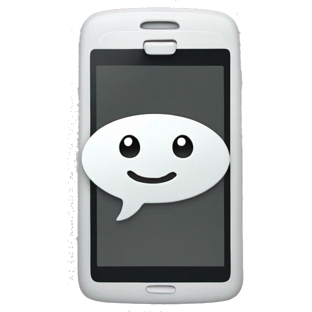 phone with text bubble  emoji