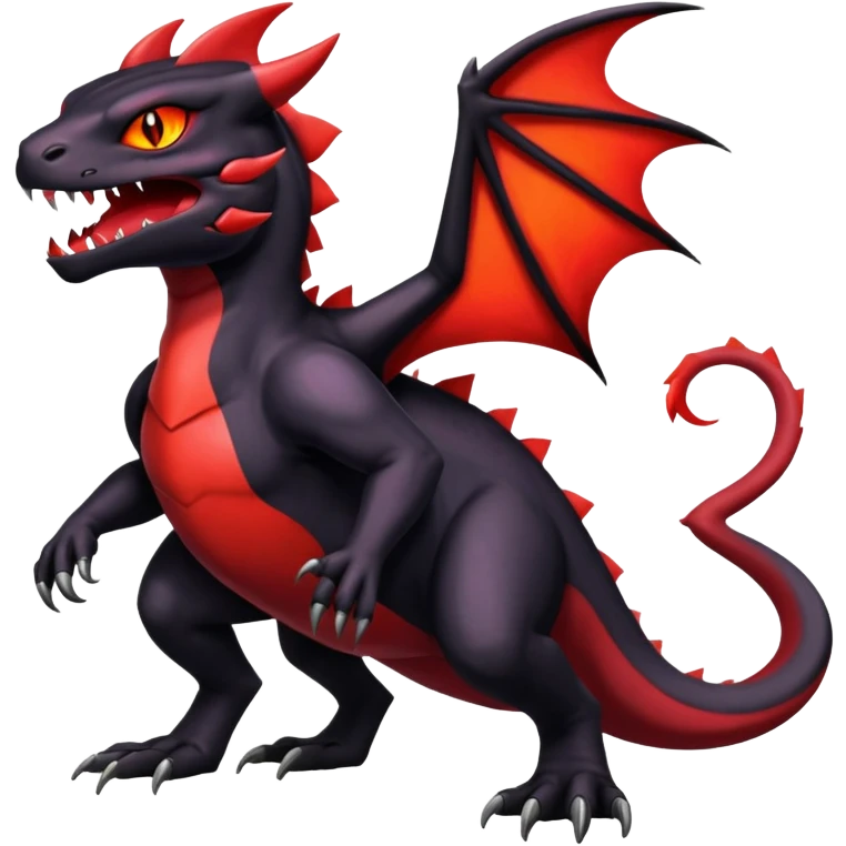 Shiny Epic Evil Badass Dark Charmeleon-Noibat-Salandit-Litten-Hybrid emoji