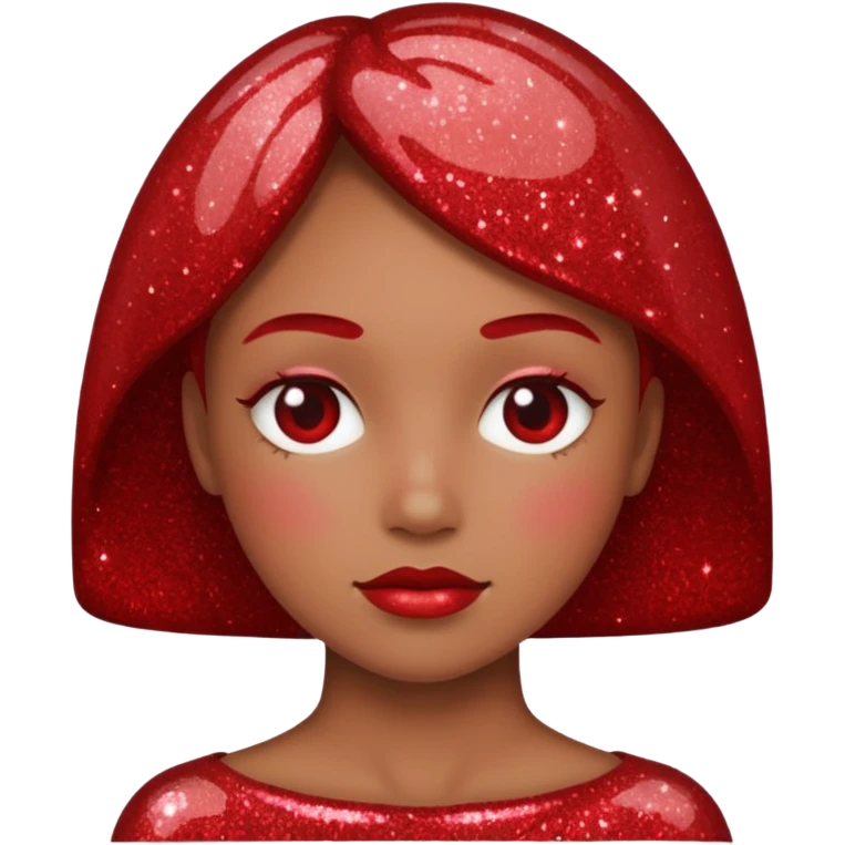 indivíduo vermelho glitter emoji
