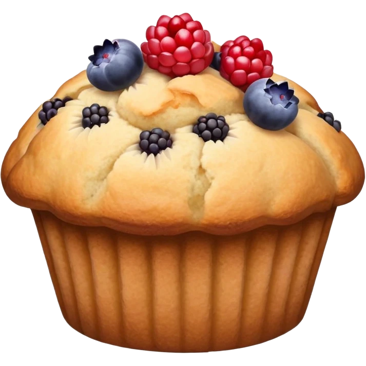 Berry Lavender flower muffin emoji
