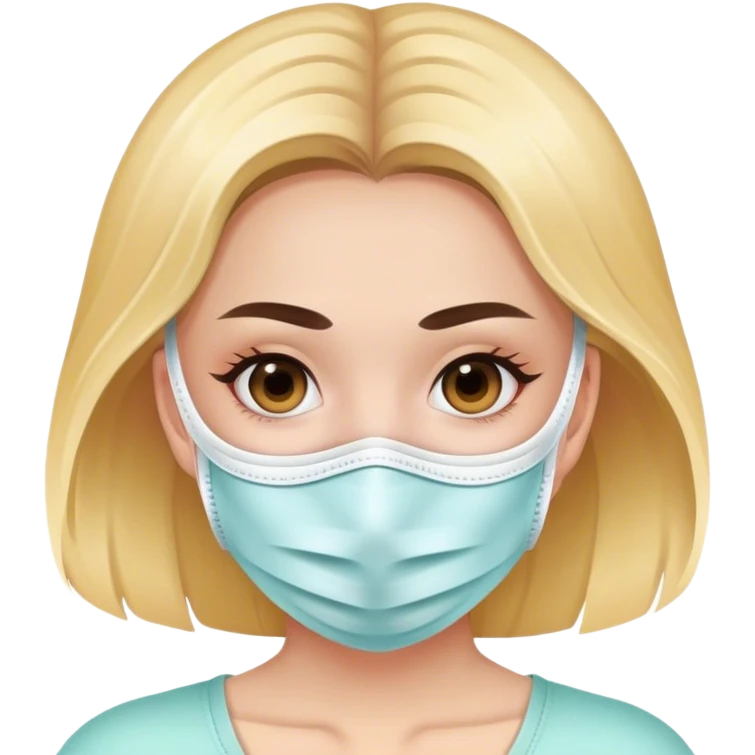 Girl with face mask on  emoji