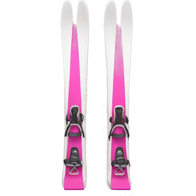 Pink skis emoji
