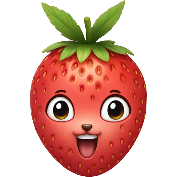 Strawberry bunny emoji