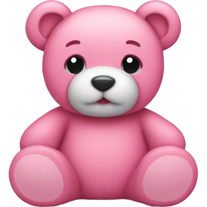 Pink teddy bear emoji